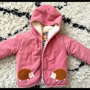 Baby Boden Hedgehog appliqué Jacket/Coat 12-18 months